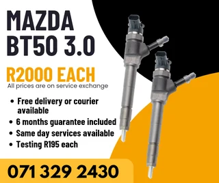 Mazda Bt50 3.0 Injectors For Sale With Warranty