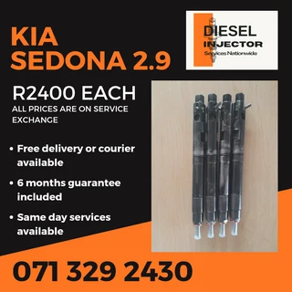 Kia Sedona 2.9 Injectors For Sale With Warranty