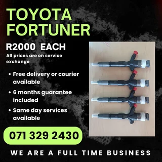 TOYOTA FORTUNER DIESEL INJECTORS FOR SALE WITH WARRANTY