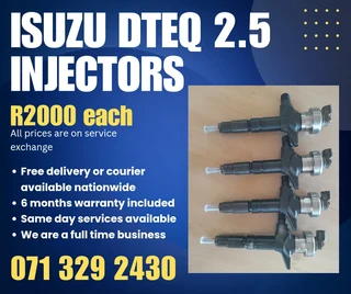 Isuzu Dteq 2.5 Injectors For Sale With Warranty On