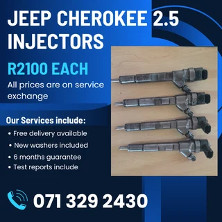 Jeep Cherokee 2.5 Injectors For Sale With Warranty