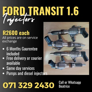 Ford Transit 1.6 Injectors For Sale With Warranty