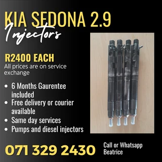 Kia Sedona 2.9 Injectors For Sale With Warranty