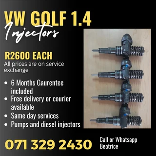 Vw Golf 1.4 Injectors For Sale With Warranty