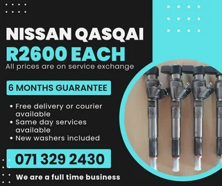 Nissan Qasqai 1.5 Injectors For Sale With Warranty