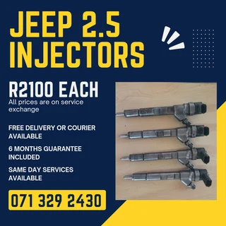 Jeep 2.5 Injectors For Sale With Warranty