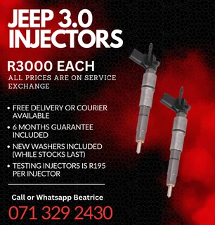 Jeep 3.0 Injectors For Sale With Warranty