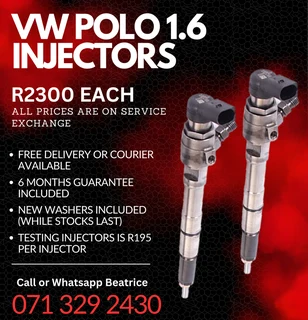 Vw Polo 1.6 Diesel Injectors For Sale With Warranty
