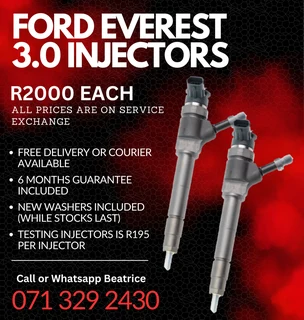 Ford Everest 3.0 Injectors For Sale With Warranty