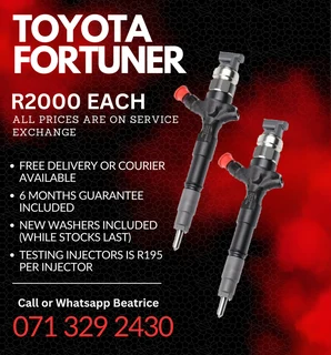 Toyota Quatum Injectors For Sale With Warranty
