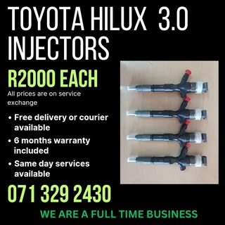 Toyota Hilux 3.0 Injectors For Sale With Warranty