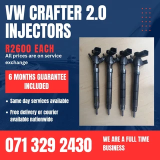 Vw Crafter 2.0 Diesel Injectors For Sale With Warranty