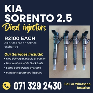 Kia Sorento 2.5 Injectors For Sale With Warranty