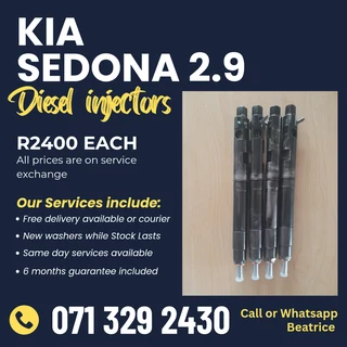 Kia Sedona 2.9 Injectors For Sale With Warranty