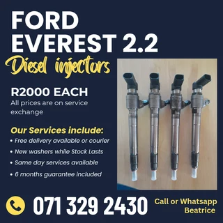 Ford Everest 2.2 Diesel Injectors For Sale With Warranty