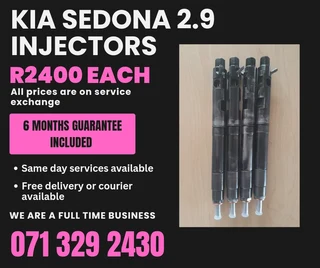 KIA SEDONA 2.9 INJECTORS FOR SALE WITH WARRANTY