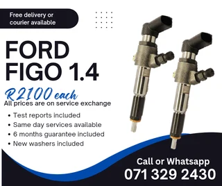 Ford Figo 1.4 Injectors For Sale With Warranty