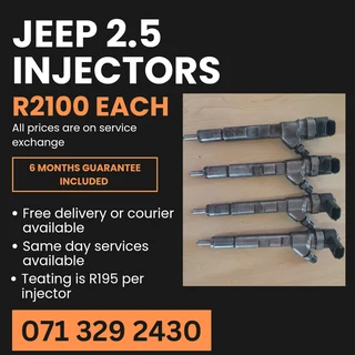 Jeep 2.5 Injectors For Sale With Warranty
