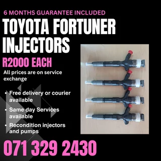 Toyota Fortuner Injectors For Sale With Warranty