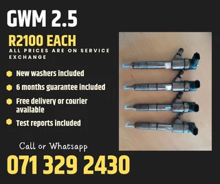 Gwm 2.5 Injectors For Sale With Warranty