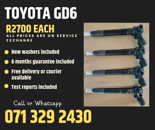 Toyota Gd6 Injectors For Sale With Warranty