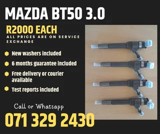 Mazda Bt50 3.0 Injectors For Sale With Warranty