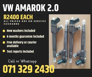 Vw Amarok 2.0 Injectors For Sale With Warranty