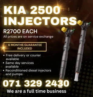 Kia 2500 Diesel Injectors For Sale With Warranty