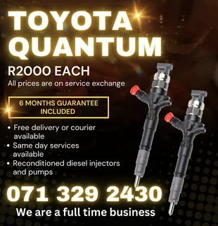 TOYOTA QUANTUM INJECTORS FOR SALE WITHBWARRANTY