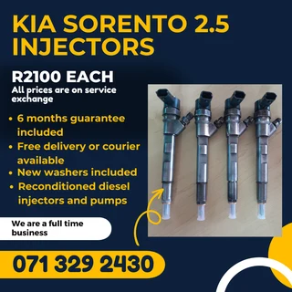 Kia Sorento 2.5 Injectors For Sale With Warranty
