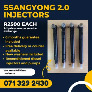 Ssangyong 2.0 Injectors For Sale With Warranty