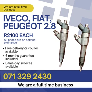 Iveco, Fiat, Citroen, Peugeot 2.8 Injectors For Sale With Warranty