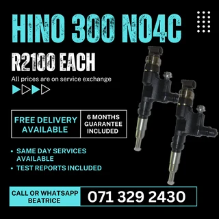 Hino 300 Truck Diesel Injectors For Sale With Warranty