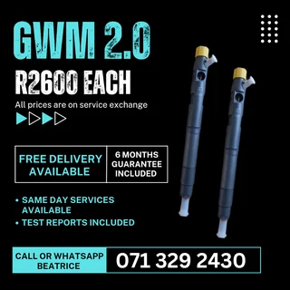 Gwm 2.0 Injectors For Sale With Warranty
