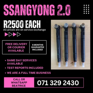 Ssangyong 2.0 Injectors For Sale With Warranty