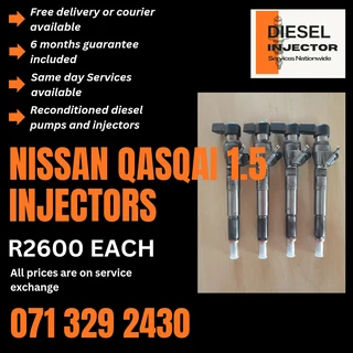 Nissan Qasqai 1.5 Injectors For Sale With Warranty
