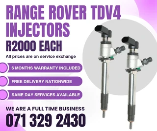 Range Rover Tdv4 Injectors For Sale With Warranty