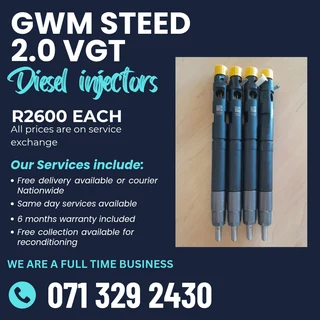 Gwm Steed 2.0 Vgt Injectors For Sale With Warranty