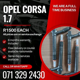 Opel Corsa 1.7 Injectors For Sale With Warranty
