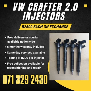 Vw Crafter 2.0 Diesel Injectors For Sale With Warranty