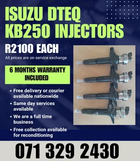 Isuzu Dteq Kb250 Injectors For Sale With Warranty