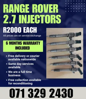 Range Rover 2.7 Injectors For Sale With Warranty