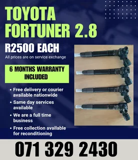 Toyota Fortuner 2.8 Injectors For Sale With Warranty