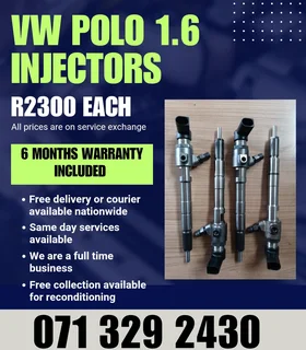 Vw Polo 1.6 Diesel Injectors For Sale With Warranty