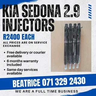 Kia Sedona 2.9 Injectors For Sale With Warranty