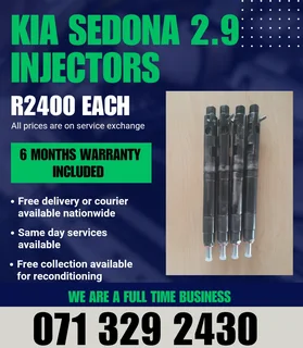 Kia Sedona 2.9 Injectors For Sale With Warranty On