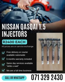 Nissan Qasqai 1.5 Diesel Injectors For Sale With Warranty