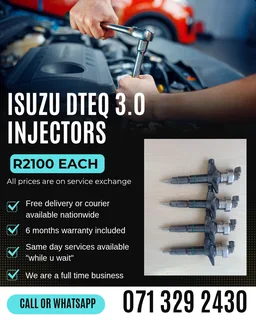 Isuzu Dteq 3.0 Injectors For Sale With Warranty