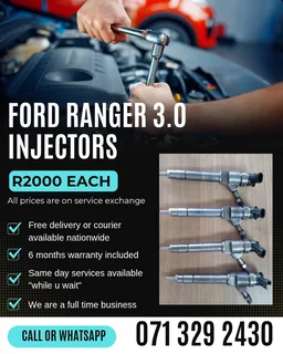 Ford Ranger 3.0 Diesel Injectors For Sale With Warranty