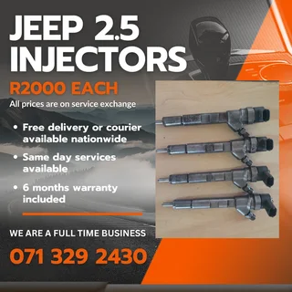Jeep 2.5 Injectors For Sale With Warranty